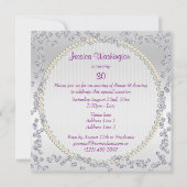 Invitation Roses et diamants exquis 30e anniversaire (Dos)