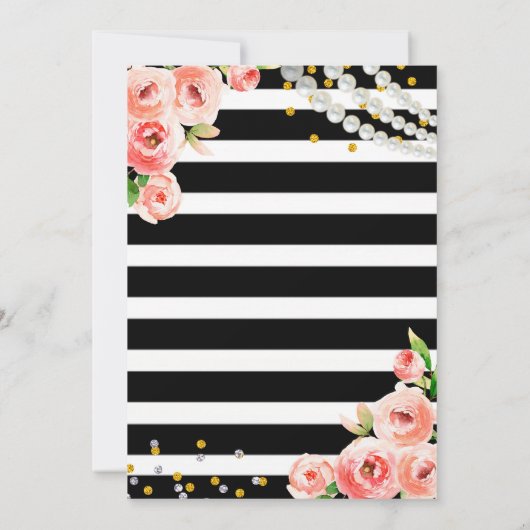 Invitation Roses et Perl Infirmière (Dos)