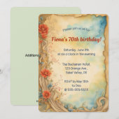 Invitation Roses et vrilles de grimpantes modifiables (Devant / Derrière)