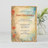 Invitation Roses et vrilles de grimpantes modifiables (Debout devant)