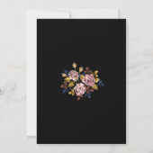 Invitation Roses Fleurs en Or Rose (Dos)