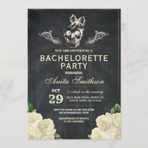 Invitation Roses Fleurs Enterrement de Vie de Jeun