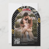 Invitation Roses floraux de Bourgogne QR Code photo Mariage n (Dos)