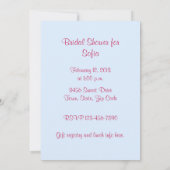 Invitation Roses frais de la Fête de la mariée de jardin (Dos)