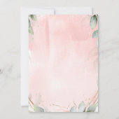 Invitation Roses, Frame Brunch & Bubbly Réception de Mariage (Dos)
