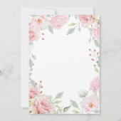 Invitation Roses généreux | Élégant Mariage floral rose (Dos)