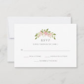Invitation Roses généreux | Elégant mariage rose floral RSVP (Devant)