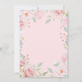 Invitation Roses généreux | Pink Floral Graduation Party (Dos)