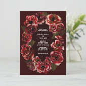 Invitation Roses gothiques en déclin sur la criminalité noire (Debout devant)