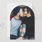 Invitation Roses gothiques Noir et Or Mariage photo Floral (Dos)