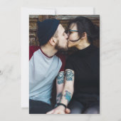 Invitation Roses gothiques Noir et Or Mariage photo Floral (Dos)