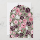 Invitation Roses gris cendre (Dos)