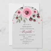 Invitation Roses grises (Devant)