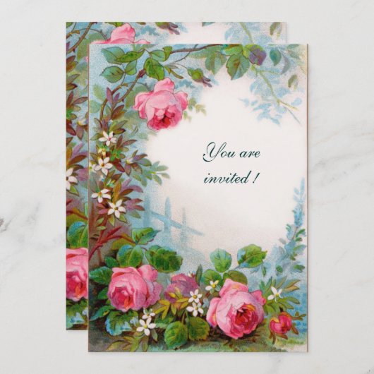 INVITATION ROSES & JASMINES (Devant / Derrière)