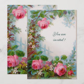 Invitation ROSES & JASMINS glace (Devant / Derrière)