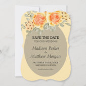 Invitation Roses jaunes (Devant)