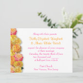 Invitation roses jaunes et roses (Debout devant)