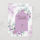 Invitation Roses Lilac aquarelle (Devant / Derrière)