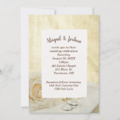 Invitation Roses mariages et anneaux (Devant)
