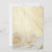 Invitation Roses mariages et anneaux (Dos)