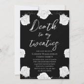 Invitation Roses Mort à mes 20 ans 30e anniversaire (Devant)