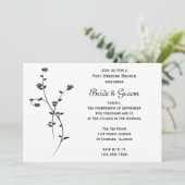 Invitation Roses Noires et Blanches Brunch d'après mariage (Debout devant)