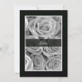 Invitation Roses noires et blanches Renouvellement de Vow (Devant)