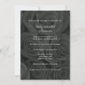 Invitation Roses noires et blanches Renouvellement de Vow (Dos)