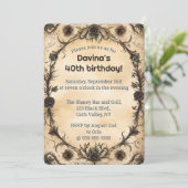 Invitation Roses Noires Goth Éditable (Debout devant)