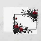 Invitation Roses Noires & Rouges (Devant / Derrière)