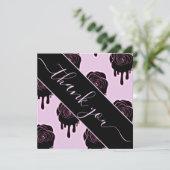 Invitation Roses noirs roses goutte-à-goutte du Merci d'Hallo (Debout devant)