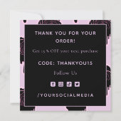 Invitation Roses noirs roses goutte-à-goutte du Merci d'Hallo (Dos)