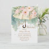 Invitation Roses Parapluies Avril Douches Apportent Mai Fleur (Debout devant)