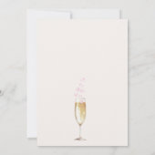 Invitation Roses Petals Petals Prosecco Boho Fête des mariées (Dos)