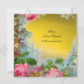 Invitation ROSES PINK & JASMINS gem jaune foncé (Dos)