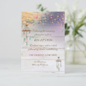 Invitation Roses,Pot Mason,Lumières,Réception de Mariage en B (Debout devant)