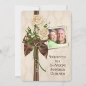 Invitation Roses pour les 35 ans de mariage (Devant)
