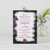 Invitation Roses pourpres, Mariage Steampunk (Debout devant)