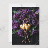 Invitation Roses pourpres, Mariage Steampunk (Dos)