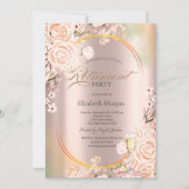 Invitation Roses Prosecco Pétales Rose Gold (Devant)