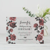 Invitation Roses romantiques russes (Debout devant)