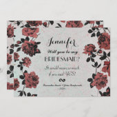 Invitation Roses romantiques russes (Devant / Derrière)