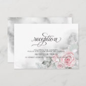 Invitation Roses rose chatoyantes BarefootBride™ (Devant / Derrière)