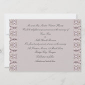 Invitation Roses rose pâle Aimer fer à cheval Mariage traditi (Dos)