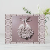 Invitation Roses rose pâle Aimer fer à cheval Mariage traditi (Debout devant)