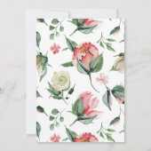 Invitation Roses rose pâle Fête des mariées florale (Dos)
