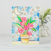 Invitation Roses roses (Debout devant)