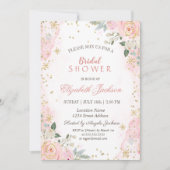 Invitation Roses roses blanches Fête des mariées des flocons (Devant)