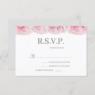 Invitation Roses roses blanches Gris gris élégant Mariage flo