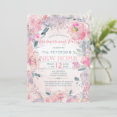 Invitation Roses roses blanches jardin intérieur (Debout devant)